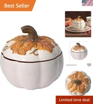 Autumn Berry Covered Pumpkin Bowl, Holds 20 Ounces, Cream. Fixed Price $50.39.