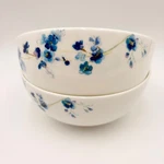 Mikasa Audrey 6 Inch Cereal Bowls Blue Floral Bone China Set Of 2. Fixed Price $30.00.