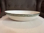 Lenox Adrienne Oval Serving Bowl Green Scroll Band Platinum Trim Made Usa. Fixed Price $12.00.
