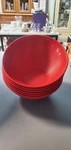 G.e.t. Angled Cascading Serving Red Bowls For Salads Dessert Dinner 12 Piece. Fixed Price $75.00.