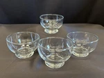 Anchor Hocking Sundae Bowl Lot Of 4 Clear Glass Low Sherbet Footed Desert 2 3/8". Fixed Price $15.00.