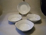 Set Of 4 Noritake Ranier 6909 Lugged Cereal Bowls 1/2". Fixed Price $54.99.