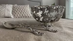 Godinger Silver Plate Grape Salad Bowl & Servers Box. Fixed Price $30.00.