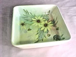 Arabia Finland Square Cereal Bowl Signed E. Cadrick 1969. Fixed Price $29.99.