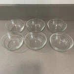 Set 6 Duralex Condiment Dessert Bowls Tempered Glass France 4 Diameter Euc. Fixed Price $19.00.