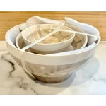 Tag Nesting Cloud Bowls - Set Of 3 Organically Shaped Stoneware Sand Beige. Fixed Price $25.00.