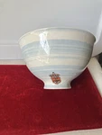 From Deep By Anthropologie Stoneware Soup/cereal Striped Nautical Theme Bowl. Fixed Price $30.00.