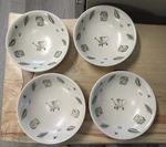 4 - Pfaltzgraff Naturewood 8 1/2" X Round Pasta Salad Serving Bowls. Fixed Price $35.00.