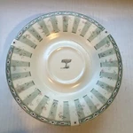 6-NATUREWOOD Coffee Saucers 3/4" Pfaltzgraff Stoneware Green Beige Brown. Fixed Price $15.95.