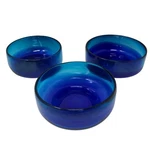 Crate & Barrel Salud Azul Salsa Bowls 682-080 Recycled Glass Blue Discontinued. Fixed Price $99.97.