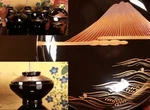 Japanese Lacquer Set Of 5 Lidded Soup Bowl 4.8INCH Mt Fuji Above Waves & Clouds. Fixed Price $498.00.