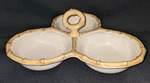 Juliska Bamboo 9" Triple Bowl Server - Natural Serving Dish. Fixed Price $49.95.