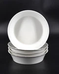 Mikasa Fine China Regency Platinum #L3602 Set Of 4 Soup Cereal Pasta Bowls 7.5". Fixed Price $36.95.