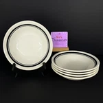 Oxford Brazil OXF9 2980-1 Black Double Bands Ceramic Large Soup Pasta Bowl Set 5. Fixed Price $30.59.