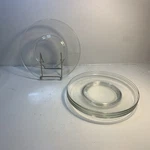 Set Of 4 Vintage Anchor Hocking 8" Presence Clear Glass Luncheon Salad Plates. Fixed Price $12.25.