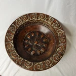 Hosley Metal Bowl Decorative Brown Elegant Expressions 12-3/4. Fixed Price $18.99.