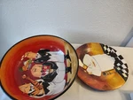 Certified International Sakura Chef Ceramic Serving Bowl & Plate Set. Fixed Price $39.99.