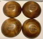 Vintage Set (4) 6-1/2" Woodcroftery Made America Wooden Bowls Ec. Fixed Price $15.00.