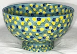 Anthropologie Polka Dot Art 4.5" Rice Nut Fruit Footed Pedestal Mini Small Bowl. Fixed Price $25.46.