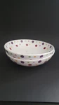 Pampered Chef Simple Additions Pasta Polka Dot Bowls 8 1/4" Set Of Two Retired. Fixed Price $47.99.