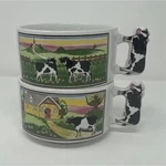 Artmark Ceramic Cow Handle Farm Animal Mugs Set Of 2. Fixed Price $15.00.