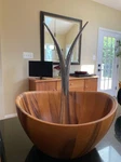 Nambe Gourmet Collection Walnut Fruit Tree Bowl Large Modern Banana Holder. Fixed Price $98.60.