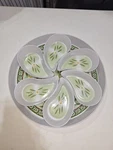 New Temp-tations Old World Green Melamine 7 Pc Petal Bowls Snack Server Set. Fixed Price $16.99.