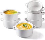 6 Pack Soup With Handles, 24 Oz Large Serving Set, Ceramic. Fixed Price $34.99.