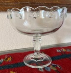 Indiana Glass Vintage Scalloped Trifle Dish Pedestal Bowl Candy 7 Layer Dessert. Fixed Price $24.95.