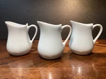 Set Of - Bia Cordon Bleu Porcelain Creamers Pitchers Small White 3.25 Tall. Fixed Price $17.95.