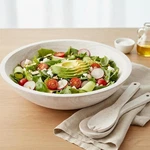 Wooden Salad Bowl Set Beech Large Kitchen Serving Piece Family Gatherings New. Fixed Price $24.68.