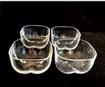Set Of 4 Arte Murano Venezuela Icet Small Clear Glass Bowls. Fixed Price $33.53.