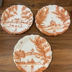 Juliska Country Estate Autumnal Traditions Pattern Plates 8.5" Assorted Set Of 3. Fixed Price $99.99.