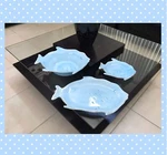 3 Ambiance By The Sea Blue Fish Serving Dish Salad Bowl Plate Party Set. Fixed Price $30.00.