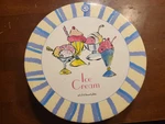 Set Of 4 Rosanna 8 1/2" Ceramic Dessert Plates Ice Cream Pattern With Box New. Fixed Price $21.98.