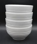 Le Creuset White Stoneware Bowls Of 4 6" Cereal Soup. Fixed Price $49.99.