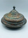 Antique Handmade Covered Bowl Copper Gorgeous Patina Old. Fixed Price $39.99.