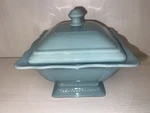 Southern Living At Home Gallery Collection Pacific Blue Lidded Bowl #41036 Euc. Fixed Price $25.00.
