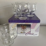Crisa 8 Ounce - Icer/liner 2 Setsof 4 Handblown Glassware Unique Handcrafted. Fixed Price $17.00.