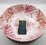 Lillian August Home Melamine 8" Soup/salad Bowls Coast Coral Reef New (set Of 4). Fixed Price $24.99.
