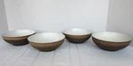 Vintage Denby Cotswold Brown 6 1/2 Inch Soup Or Cereal Bowls Set Of 4. Fixed Price $75.00.