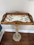 Retired Mackenzie Childs Butterfly Garden Olivewood & Enamel Tray. New. See Phot. Fixed Price $259.92.