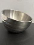 Vollrath Round Angled Double Wall Stainless Steel Bowl 46584 Bee-hive Pattern. Fixed Price $31.25.