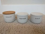 Hearth & Hand With Magnolia Salt Pepper Sugar Cellar Stoneware Set Target. Fixed Price $50.00.