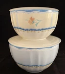 Lenox Provencal Garden Stackable Bowls Set Two 2 Lids Store Heat Serve 98. Fixed Price $32.00.