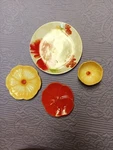 Cindy Crawford Salad 2 Small Floral Plates 1 Bowl Euc. Fixed Price $29.99.