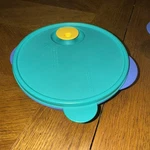 Vintage Tupperware Three Compartment Microwavable Storage 3859A-1 Venting Button. Fixed Price $10.00.