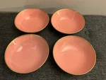 Rare Fitz And Floyd Pink & Gold Pavillion Soup/cereal Bowls Set Of 4 Japan. Fixed Price $89.99.