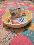 Vintage 1997 Lotus "take Dip" Chip Bowl & Mug - Beach , Flamingos. Fixed Price $45.00.