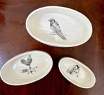 Creative Co-op Chad Bennett Stoneware Animal Design 3 Stackable Dishes. Fixed Price $33.50.